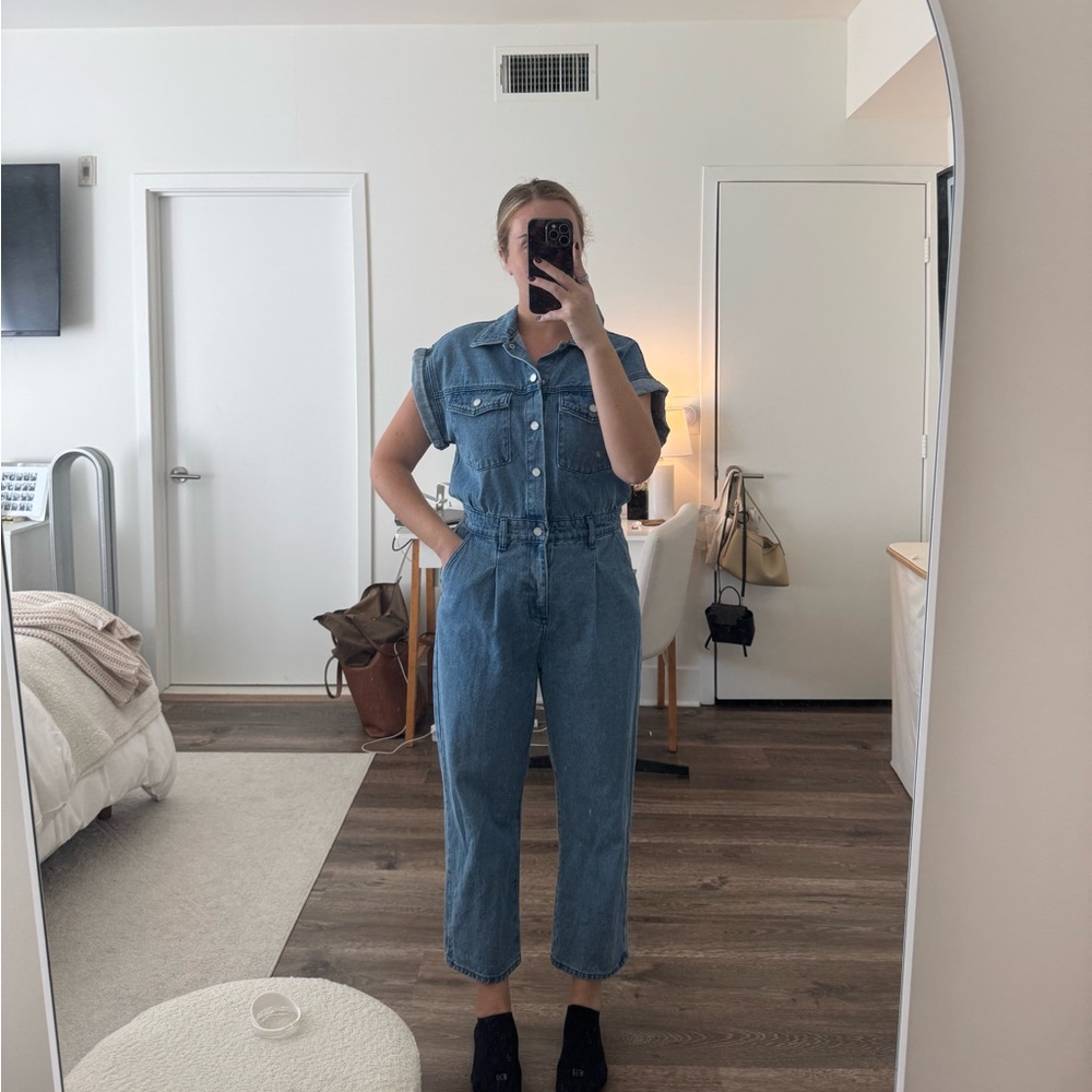 Blank NYC Denim Sleeveless Jumpsuit